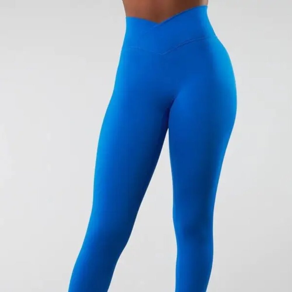 Women's Blue High-Waisted Leggings